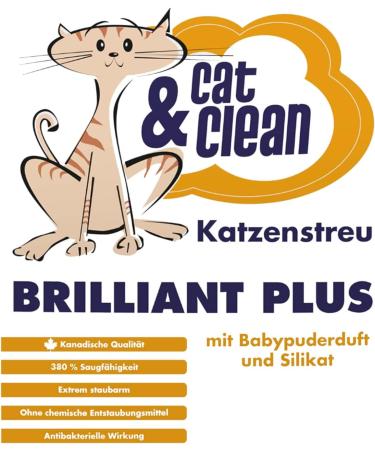 Buy Cat & Clean CCBP10 Brilliant Plus with Baby Powder Scent - 10 kg Silicate Cat Litter | Best International Shipping - Buy Online on GoSupps.com