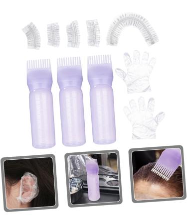 Housoutil 1 Set Shower Caps Pink Empty Lip Gloss Tubes Soccer Bows for Girls Bleach Kit Clear Gloves Shower Cap Root Comb Applicator Bottle Earmuffs Hair Purple Tool Kit - Buy Online on GoSupps.com