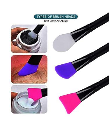 Silicone Face Mask Brush Set - 3-Piece Cosmetics Tools for DIY Masks & Serums - Buy Online on GoSupps.com