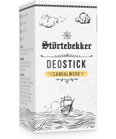 St rtebekker Refreshing Deodorant Stick with Sandalwood Scent for Men Gift Idea for Men Made in Germany 75g - Buy Online on GoSupps.com