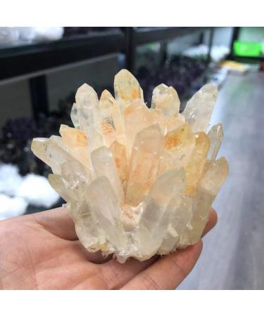 Crystal Rough 200-300G Natural Light Orange Crystal Flower Cluster Eliminating Stone Suitable for Home - Buy Online on GoSupps.com