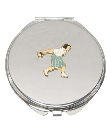 Lady Bowler Enamel Compact Mirror Handbag Gift With Free Engraving 41
