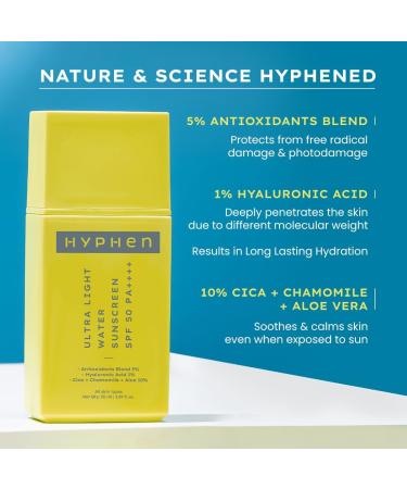 Ultra Light Water Sunscreen SPF 50 - UVA-UVB & Blue Light Protection No White Cast Antioxidants Niacinamide & Vitamin E Fragrance Free - 50ml for Men & Women - Buy Online on GoSupps.com