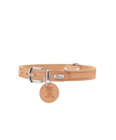 HUNTER AALBORG dog collar leather simple robust comfortable 60 (L) natural natural 60 (L)