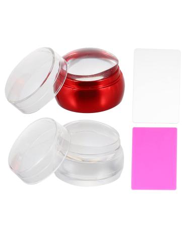 FOMIYES 2 Sets Nail Art Silicone Stamp Nail Art Stamper Silicone Stamping Tools Nail Stamper Silicone Nail Tools Nail Art Diy Tools Manicure Scrap Board Soft Head Die Nail Plate Seal Abs
