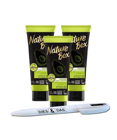 3x Nature Box hand cream with cold-pressed avocado oil 75ml + DIES&DAS ballpoint pen worth 2.90