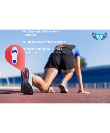 Silicone Insoles for Foot Comfort & Support | Orthopedic Pain Relief | Custom Fit for Walking Running Fitness | S M L XL Available - Buy Online on GoSupps.com