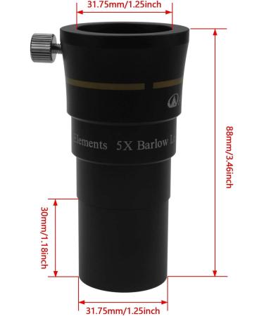 Alstar 1.25 4-Elements 5X Barlow Lens with Fully Multi-Coated Optics - Buy Online on GoSupps.com