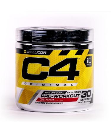 Cellucor C4 Original Pre Workout Powder Fruit Punch - Sugar Free Energy Boost with Vitamin C & Immune Support - 30 Servings (Pack of 1) - Buy Online on GoSupps.com