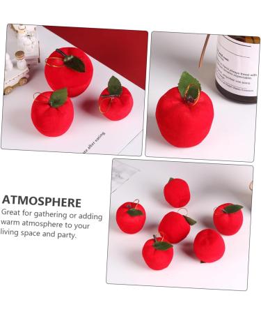 Zerodeko 18pcs Christmas Apple Pendant Xmas Party Supplies Fruit Xmas Ornaments Christmas Tree Fruit Decorations Christmas Tree Ornaments Home Decorations Party Bag Fabric 6cm Red - Buy Online on GoSupps.com