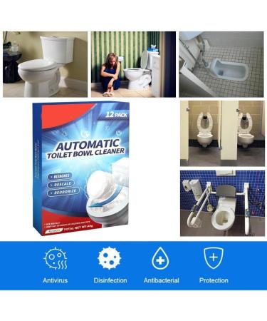 12Pcs Toilet Bowl Cleaner Tablets Toilet Tablets with Bleach for Bathroom Toilet Tank Automatic Toilet Bowl Cleaners Toilet Tank Cleaners Household Toilet Cleaners (12Pcs) - Buy Online on GoSupps.com