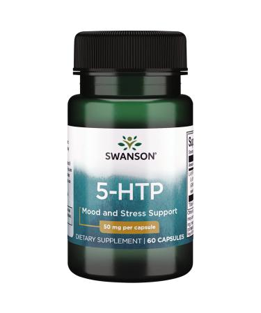 Swanson Premium Amino Acid 5-Htp - Extra Strength - 50 Milligrams 60 Capsules
