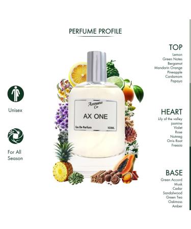 Am-rune. Co. AX One | Luxury Unisex Eau De Parfum | Citrus Green Woody | Perfume Spray for Men & Women | Strong & Long Lasting Fragrance | Luxury Gift for Man & Woman | 100 ml - Buy Online on GoSupps.com
