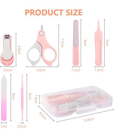 Vicloon Baby Nail Care Kit - 6Pcs Manicure Set for Newborn, Infant, Toddler - Pink - Buy Online on GoSupps.com