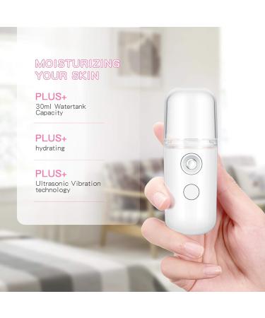 Honoson 2 Pieces Nano Facial Mister - Pink and White - Buy Online on GoSupps.com