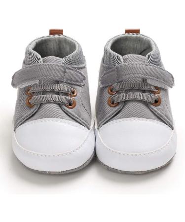 MASOCIO Baby Boy First Walking Shoes | Soft Sole Anti-Slip Prewalker 6-12 Months Gray - Buy Online on GoSupps.com