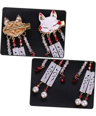 FRCOLOR 1 Pair Fox Tassel Clip Japanese Hair Pearl Tiara Japanese Fox Hairpin Vintage Tassel Hair Clips Chinese Fox Hairpin Hair Barrettes for Women Tassel Hairpin Hanfu Alloy Girl Asia - Buy Online on GoSupps.com