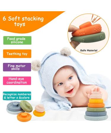 Jokooan Montessori Toy Set 3 in 1 | Multi-Sensory Stacking Toys for Toddlers | Perfect Motor Skill Development for Babies 1 Year and Up | International Shipping Available - Buy Online on GoSupps.com