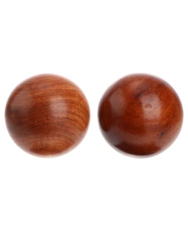 Magiclulu 2st handball massage handle exercise device hand trainer fitness ball gymnastics ball foot massage ball stressball muscle-stretch-ball accessories for the hand massage of H lzern Scrollrad