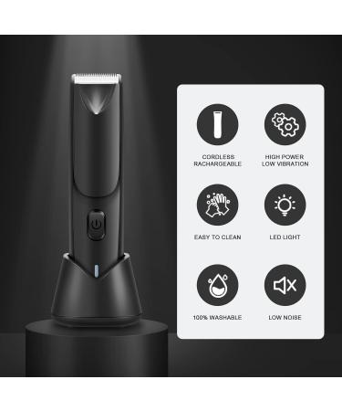 Men's Body Hair Trimmer - Waterproof Electric Razor for Pubic Hair Trimming | IPX7 Certified Includes Charging Dock - Ideal for International Shipping - Buy Online on GoSupps.com
