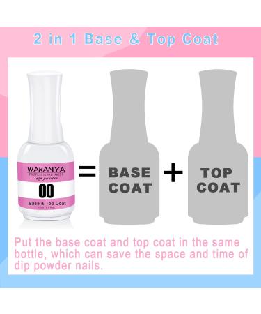 Dipping Powder 2 in 1 Essentials Kit | Base & Top Coat + Activator | 2x15ml Liquid Set for Nail Art | Professional Dip Manicure System - International Shipping Available - Buy Online on GoSupps.com