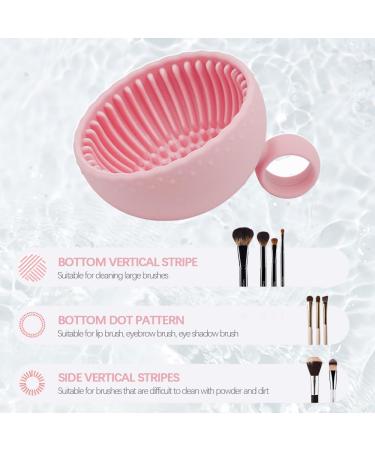 TUCANA Silicone Makeup Brush Cleaner | Portable Brush Scrubber Bowl for Cosmetics | Easy Cleaning Tool (Pink - Buy Online on GoSupps.com