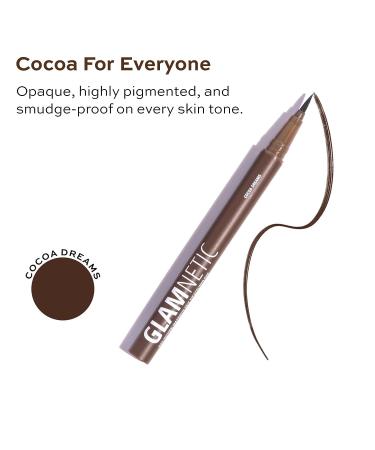 Glamnetic Magnetic Felt Tip Eyeliner - Cocoa Dreams | Brown Waterproof Liquid Liner Pen for Magnetic Eyelashes | Sweatproof & Paraben-Free - 0.08 Fl Oz - Buy Online on GoSupps.com