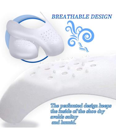 Shoe Crease Protector 2 Pair Set for Men's US Size 7.5-12 - Soft Material, Running & Casual Shoe Toe Box Crease Guard in White & Black - Buy Online on GoSupps.com
