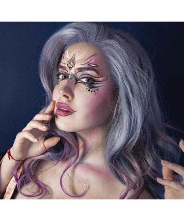 Xiweiya Ombre Purple to Pink Long Wavy Wig - 24 Inch Mermaid Lace Front Synthetic Hair for Women - Buy Online on GoSupps.com