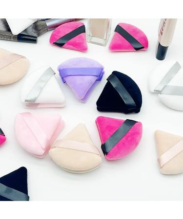 6Pcs Velour Triangle Makeup Sponge Puffs Set for Loose Powder - Black - Buy Online on GoSupps.com