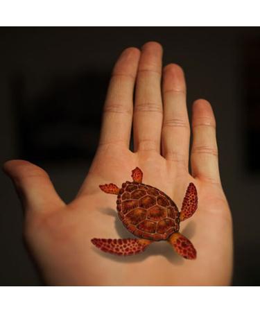TAFLY Transfer Tattoo 3D Fish Turtle Reptile Body Art Stickers 5 Sheets