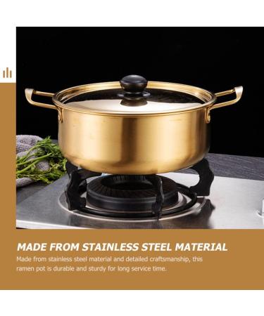 Stainless Steel Gold Kitchen Ramen Noodle Kitchen Korean Ramen Cooking Kitchen for Noodle Kitchen (Color : Golden Size : 26X18X8.5CM) (Gold 26X18X8.5CM - Buy Online on GoSupps.com