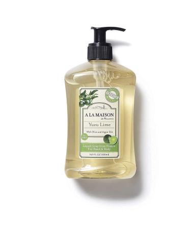 A La Maison Yuzu Lime Liquid Hand Soap | 16.9 Fl oz. Pump Bottles Moisturizing Natural Hand Wash Soap | Triple French Milled | Gentle To Hands | (1 Pack) 16.9 Fl Oz (Pack of 1)