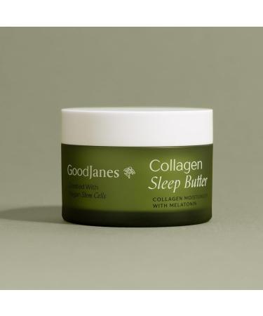 Collagen Sleep Butter Night Cream with Vegan Collagen Hyaluronic Acid & Melatonin Complex Hydrating Overnight Moisturizer for Dry or Mature Skin - Buy Online on GoSupps.com