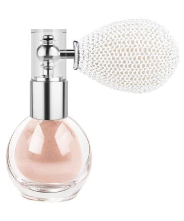 Glitter Powder Spray Shimmering Highlighter Spray for Hair and Body  Shimmer Sparkle Face High Gloss Spray Highlighter Loose Powder Makeup Spray for Women Makeup Cosmetic (Nude Pink)