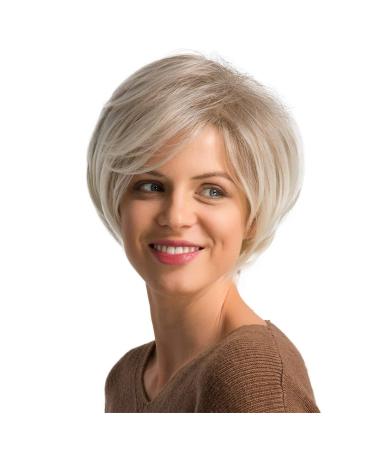 Wig Ladies Short Gold Synthetic Women Wavy Brazilian Curly Cosplay Hair 50s 60s 70s 80s