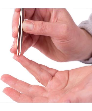 Faude Combination Tweezers - Pointed Splinter & Eyebrow Tweezers for Ingrown Hairs | Stainless Steel Precision Tool - Buy Online on GoSupps.com