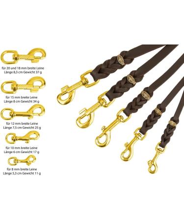 Buy COPCOPET 3-Way Adjustable Fat Leather Dog Leash - Handmade in Germany | Soft Durable 100% Brass Fittings | 3m x 12mm | Red - Buy Online on GoSupps.com
