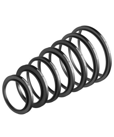 Neewer 7pcs 49mm-77mm Filter Step Up Rings Stepping Adapter Set (49-52-55-58-62-67-72-77mm) - Buy Online on GoSupps.com