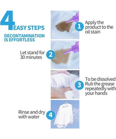 2023 Fast Stain Remover - 120ML Enzymatic Laundry Cleaner for Stubborn Stains Oil Stains & Clothing Care (White+Purple) - Shop Internationally - Buy Online on GoSupps.com