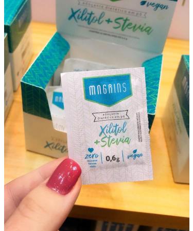 MAGRINS Xylitol + Stevia Sachet 50ct - 0.6g Natural Sweetener Sachets - Buy Online on GoSupps.com