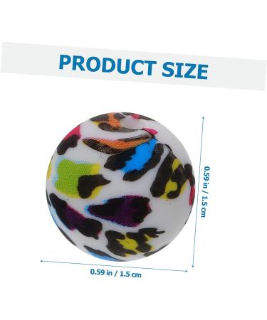 EXCEART 100 Pcs Leopard Print Silicone Bead Set for Pacifier Chain - Baby Safe - 1.5X1.5X1.5CM - Buy Online on GoSupps.com