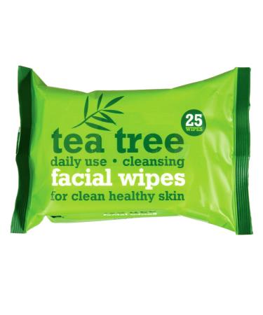 Tea Tree Daily Use Cleansing Facial Face Make Up Wipes (6 x 25 Packs) - Buy Online on GoSupps.com