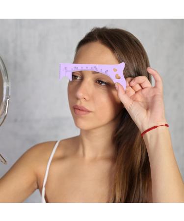 Eyebrow Template - Soft Silicone Eye Liner Guide - Quick Eye Makeup Tool Eyebrow Shaping Aid Brow Measuring Tool for Perfect Eye Liner & Lip Lines Purple - Buy Online on GoSupps.com