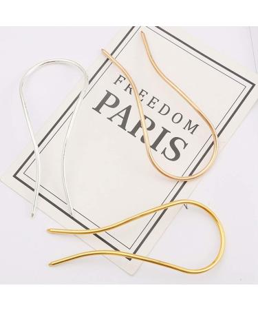 3 Pcs U Shaped Metal Hair Pins - Hair Stick DIY Hair Fork Accessories for Women & Girls in 3 Colors - Buy Online on GoSupps.com