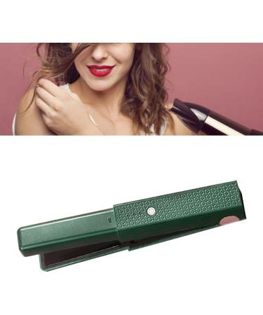 Shop Cordless Flat Iron Hair Straightener - Quick Heat Prevent Damage Travel-Friendly Mini Curler in Green - Buy Online on GoSupps.com
