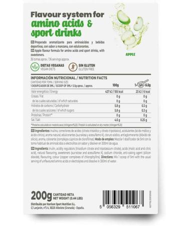  HSN Amino Acids and Sports Drinks HSN | Apple Flavor 200g 36 servings per box | For Keto and Vegan diets | Extremely low in calories and sugar | GMO-free gluten-free - Buy Online on GoSupps.com