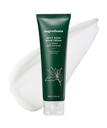 ONGREDIENTS Green Tea Cooling Cream Water Gel Cream Hydrating Cream For Oily Skin Niacinamide Hyaluronic Acid 2.70 Fl Oz 1 Pc