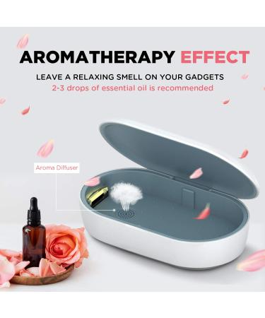 Cahot Portable UV Light Sanitizer Box with Aroma Diffuser - Fast Charging for Phone, Jewelry, Watches, Glasses - Buy Online on GoSupps.com
