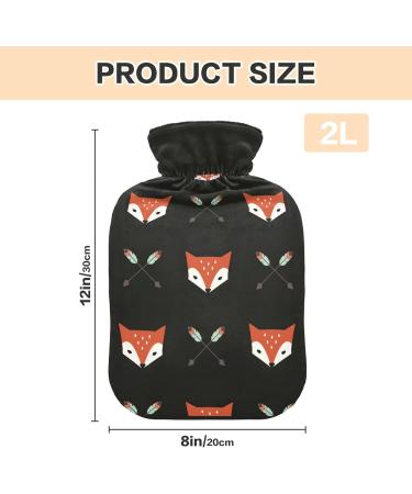 Buy Fox and Arrows Hot Water Bottle with Soft Cover - 2L Ideal for Winter Relief for Bed Hand Neck & Shoulders | Fast International Shipping - Buy Online on GoSupps.com
